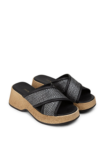 Deery Papuci de damă cu toc pană negru