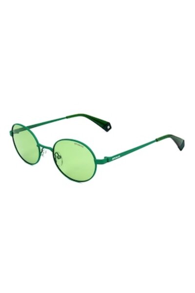 Polaroid , Unisex Round Polarized Sunglasses, Green, 51-20-145