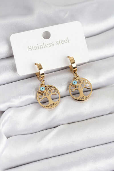 norsary Steel Tree of Life Model Women's Earrings