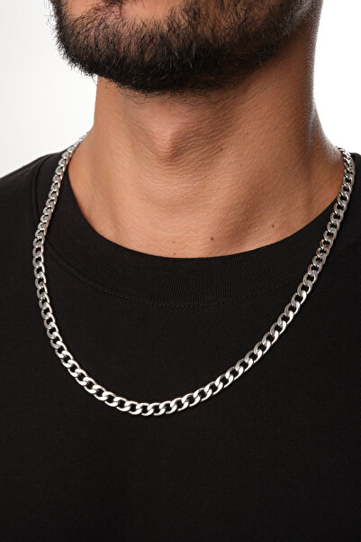 ByFlorya Jewelry Steel Gourmet Men's Chain Necklace 6mm Non-Tarnish