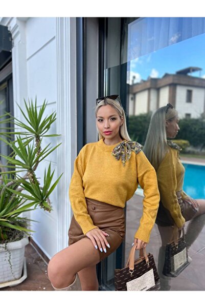 For Angels Πουλόβερ oversized με κασκόλ