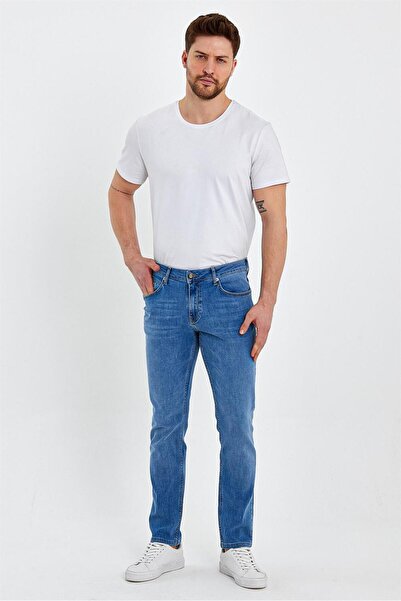 VENA Ανδρικό παντελόνι τζιν Edward Blue Slim Straight