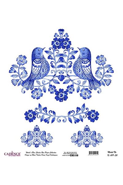 Cadence Blue Shades of the World Rice Decoupage Paper - K-019