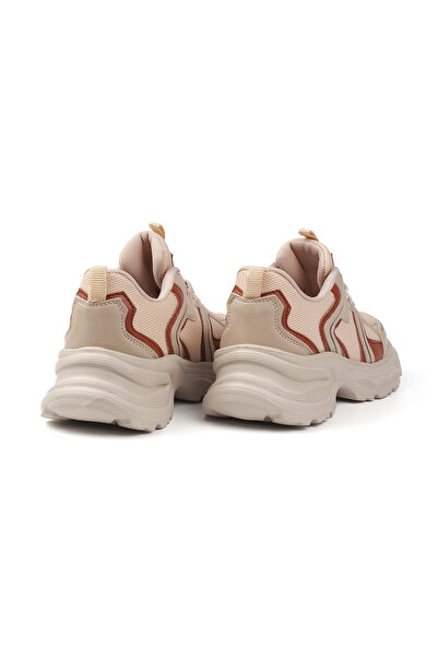 KAJILA Women's Beige Brown Mesh Sneaker Casual Orthopedic Sports Shoes