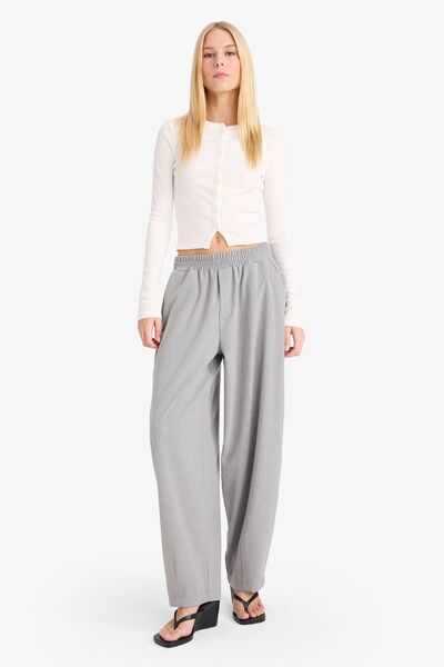 DeFacto Coool Fitted Crew Neck Ribbed Camisole Cardigan F9348Ax25Au