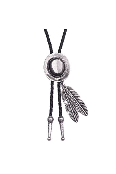 KESNUP Men's American Bolo Tie, Silver