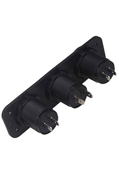 zola Car socket, waterproof, built-in voltmeter, 2 USB 5V ports, black, 15.2x4.3x5.5 cm