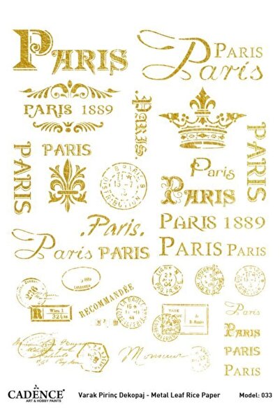 Cadence Gold Leaf Rice Decoapaj Paper - Model 33