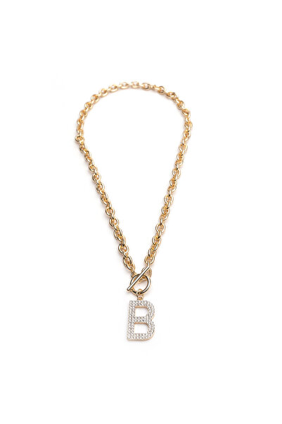 ElectraStore Colier Spectaculos Cu Pandantiv Litera "B"
