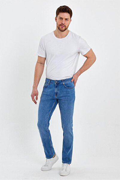 VENA Ανδρικό παντελόνι τζιν Edward Blue Slim Straight