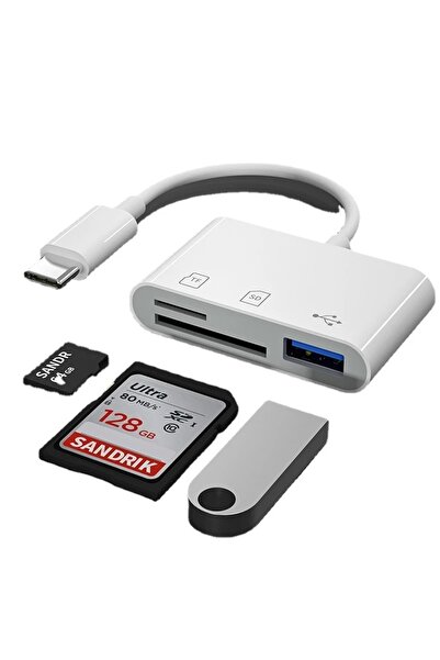 OEM Jmax 3-in-1 USB Type-C Card Reader Adapter for SD TF USB