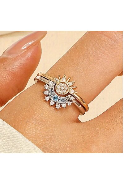 modamira Gece Ve Gündüz | Zirkon Taşlı | Ayarlanabilir Yüzük | Renk Atmaz