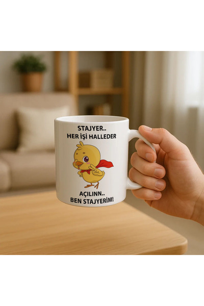 Borambalaj Intern Chick Patterned Mug