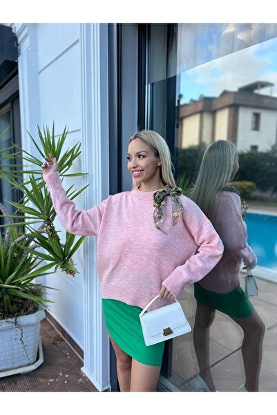 For Angels Πουλόβερ oversized με κασκόλ