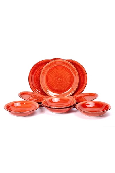 ORIAN Wooden 12 Pieces Dinner Set