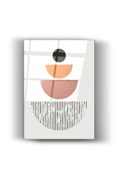 Nooraa Cercuri abstracte colorate - Tablou din sticlă - Decor pentru casă și ...