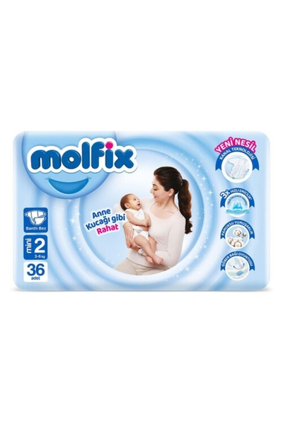 Molfix Bebek Bezi Mini 2 Numara 36 Adet
