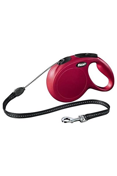 Flexi New Classic Automatic Rope Dog Walking Leash Medium 5 Mt Red