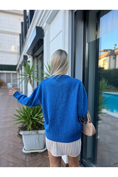 For Angels supradimensionat Pulover cu eșarfă