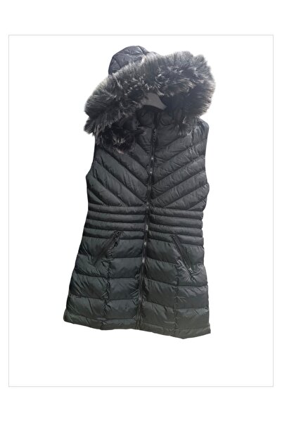 couis Women's Hooded Mid-Length Vest Size S