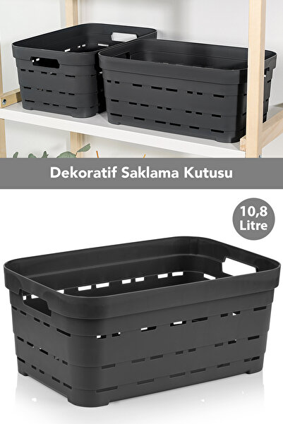 Meleni Home Декоративна пірамідальна коробка для зберігання з отворами - Орга...