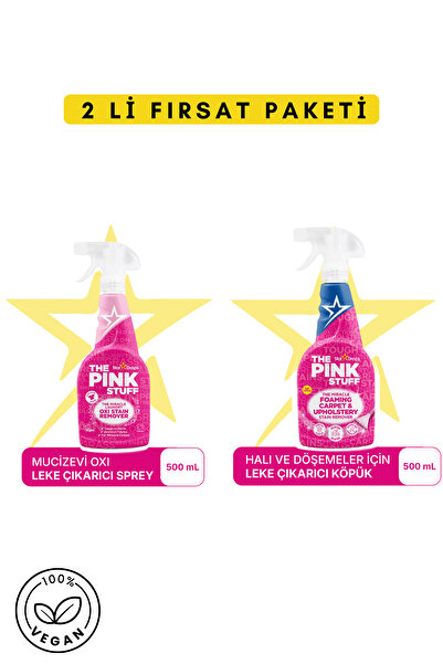 ThePinkStuff Mucizevi Oxi Leke Çıkarıcı Sprey 500ml-Mucizevi Köpüklü Halı Kol...