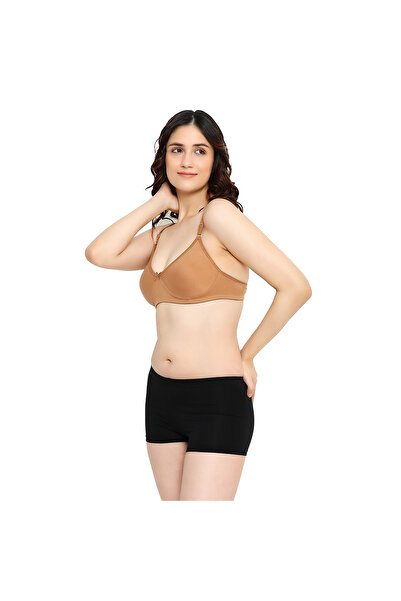 RAJNI Women's T-Shirt Bra PolyCotton Soft Remvable Padding Seamless Medium Coverage WireFree