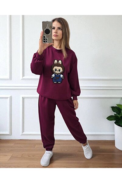 MAXORA SHOP Loose-fitting viscose suit with playful print La Bubu-style