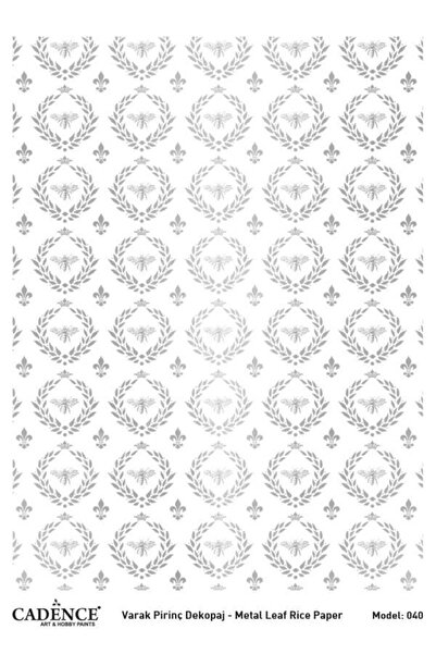 Cadence Silver Leaf Brass Decoapaj Paper - Model 40