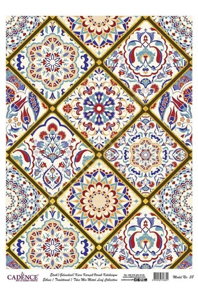 Cadence Patterned Gold Leaf Brass Decorative Paper - Model 038