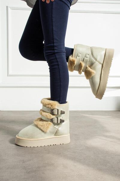 CCWAY AYAKKABI Cizme pentru copii cu cataramă dublă și talpă groasă SULTAN