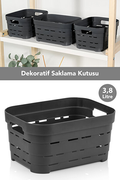 Meleni Home Декоративна пірамідальна коробка для зберігання з отворами - Орга...