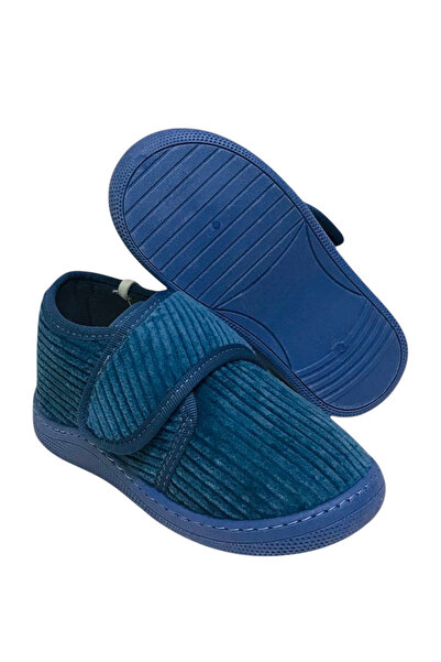 Stella Pendenza Indigo Velvet Παιδικές Παντόφλες Unisex Velcro Άνετη Αντιολισθητική Σόλα Παπούτσια για το σπίτι KP-1007
