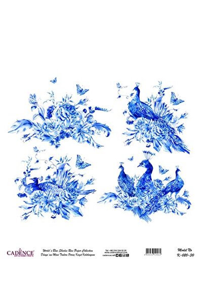 Cadence Blue Shades of the World Rice Decoupage Paper - K-020