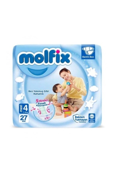 Molfix Bebek Bezi Maxi 4 Numara 27 Adet