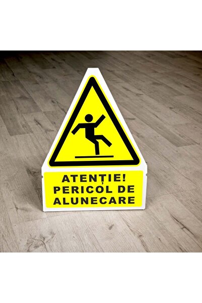 Tablouri La Comanda TLC Indicator de atenție pentru suprafețe alunecoase - Semn triunghiular pentru podea