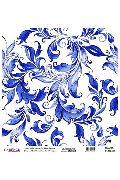 Cadence Blue Shades of the World Rice Decoupage Paper - K-025