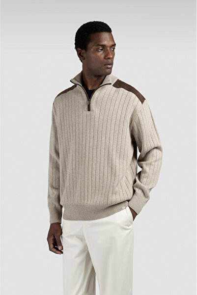 PAUL&SHARK Men's Knitted Cashmere Wool Zipped Sweater