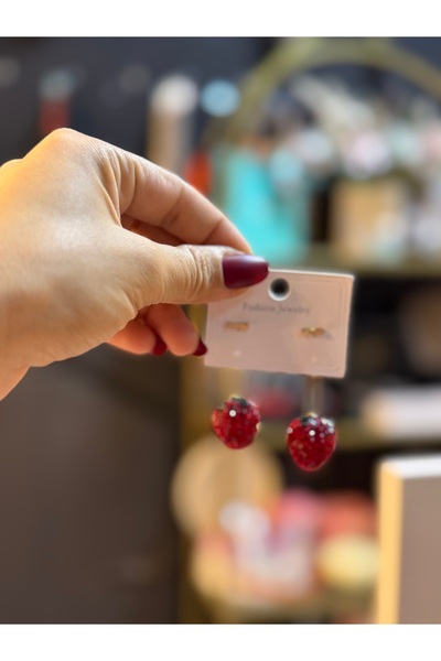 Fashionjewelery Yaşlı çilekli küpe