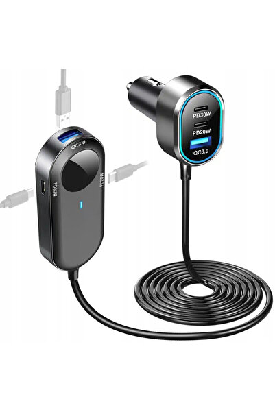 zola Car cigarette lighter splitter adapter, Zola®, 100 W, 6 USB ports, 1.5 m cable, black