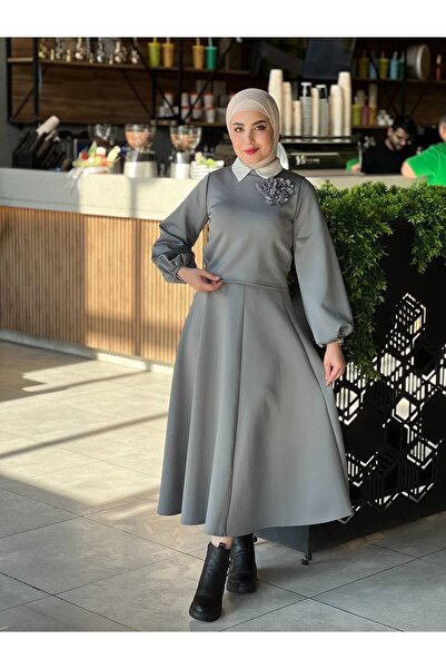 Esre Store 3028 - Scuba Swimsuit Two-Piece Set Gray B-1