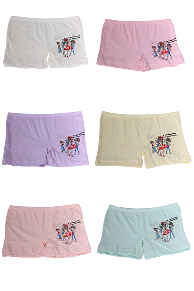 par lingerie pl Boxer pentru fete, 6 piese, imprimat A3
