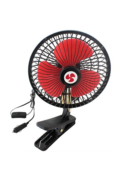 zola Portable car fan, 7.5 cm, 12V, adjustable angle, clip mount, cigarette lighter socket power supply