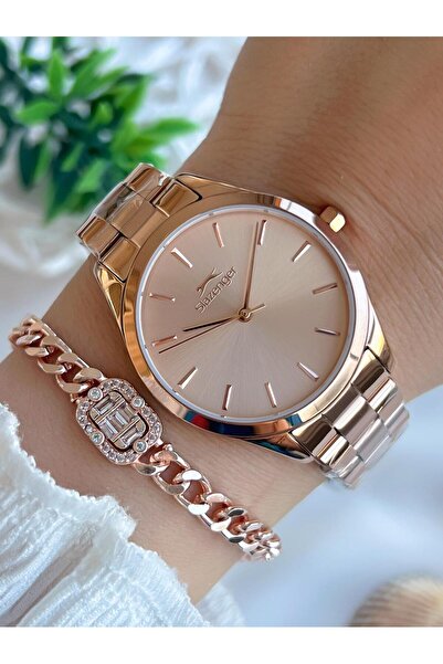 Slazenger New Season Elite Model 50 Mt Water Resistant Bracelet Gift Women's Wristwatch Vs.Blkt.0596