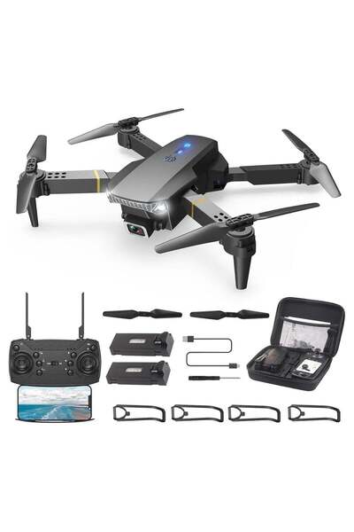 Generic E88 Mini Drone with Dual Camera, Foldable FPV RC Quadcopter for Adults & Kids, WiFi Drone