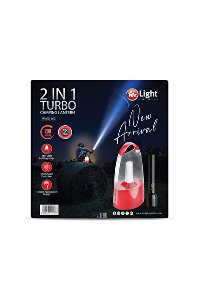 MR.LIGHT مجموعة الطوارئ + الشعلة MR.GD 3601