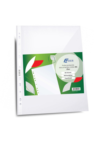 eher Folie Protectie Documente A4 Cristal 50 Microni