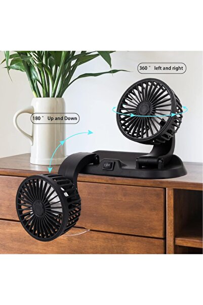 zola Double cold air car fan, 24V, 2 speeds, 360° rotation, 180° angle, 1.2 m cable, cigarette lighter socket