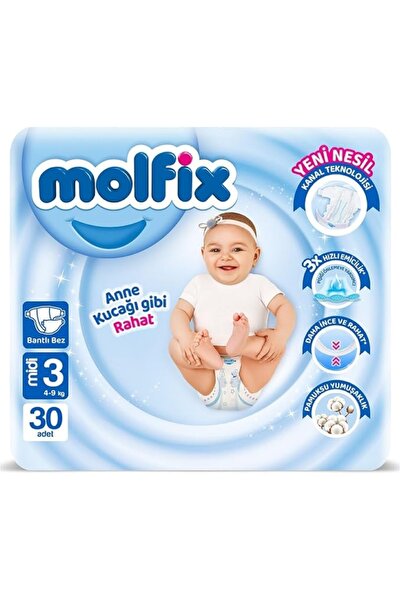 Molfix Bebek Bezi Midi 3 Numara 30 Adet