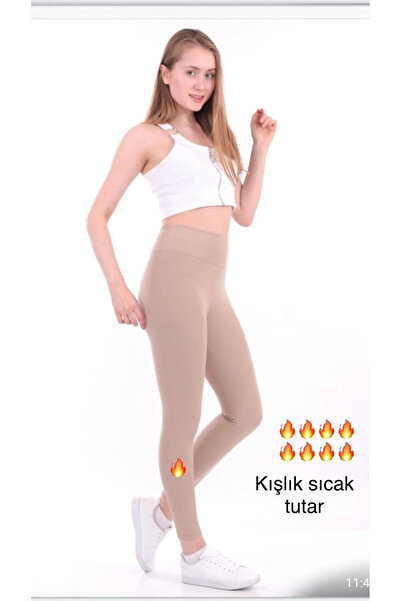 Astra Plus Women's Comfortable High Waist Ribbed Skin Leggings - Skin - Astpsdyznaymixctayt179-Ten